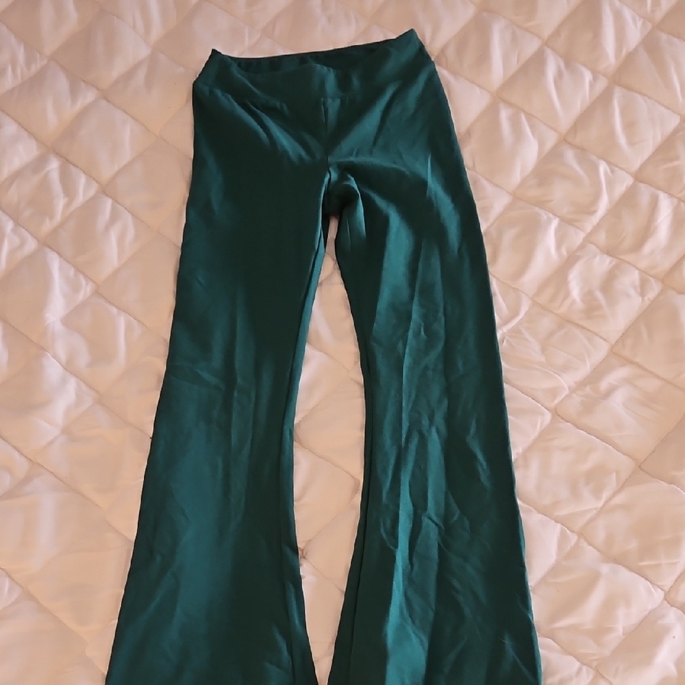 Green Flared Pants